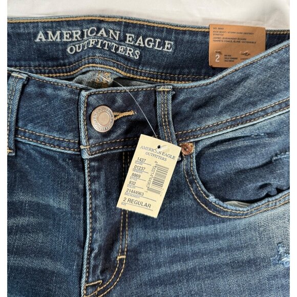 NWT American Eagle Low Rise Kick Boot Stretch Jeans - Picture 4 of 9
